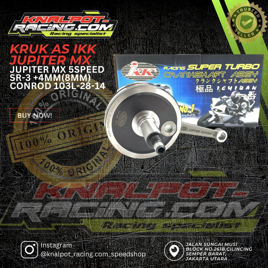 KURK AS IKK YAMAHA JUPITER MX 5SPEED SR-3 +4MM(8MM)+CONROD 103L-28-14